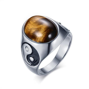 Men's Ying & Yang Tiger Eye PROTECTION Ring